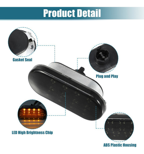 Qw1 Luces Marcador Lateral Vw Jetta Golf Mk3 Mk4 Beetle Más