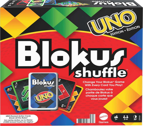 Mattel Games Blokus Shuffle Uno Edition Juego De Mesa De Est