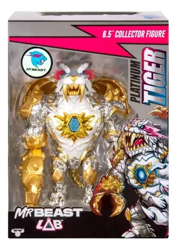 Figura De Colección Mr Beast Lab Tiger Platinum