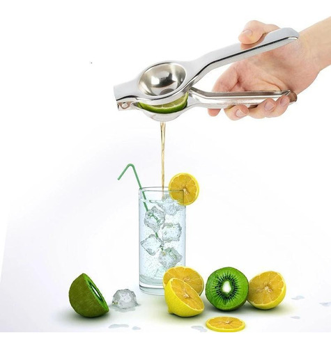 Espremedor De Limão Aço Inox Prático Para Casa E Cozinha