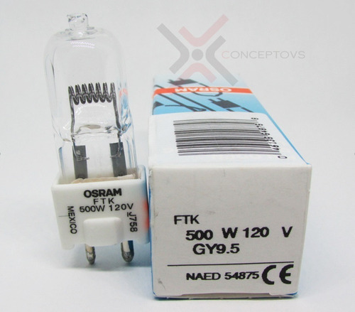 Foco Osram Ftk 120v 500w Gy9.5 Base Ceramica 120v 500w 54875