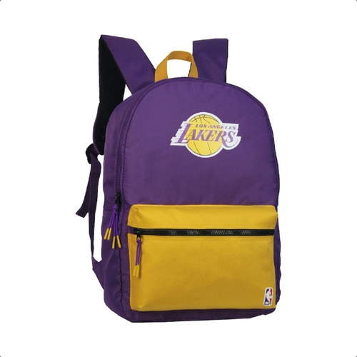 Mochila Urbana/deportiva Nba Urbana Los Angeles Lakers Color 27646 Violeta Diseño Liso 20l