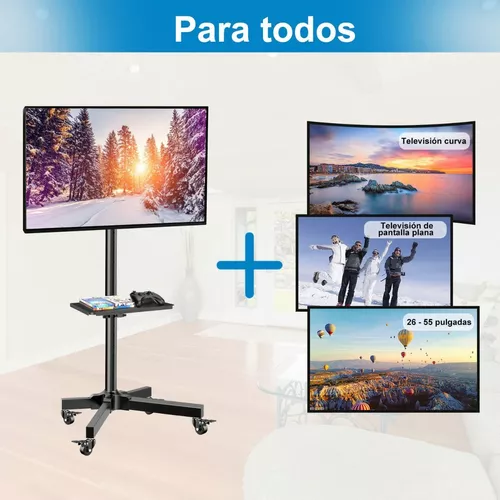 Soporte de TV móvil con ruedas para pantalla plana de plasma LCD