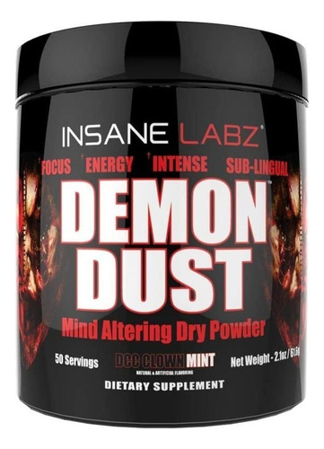 Demon Dust Pre Entreno Insane Labz 50 Servicios Sabor Cinnamonic