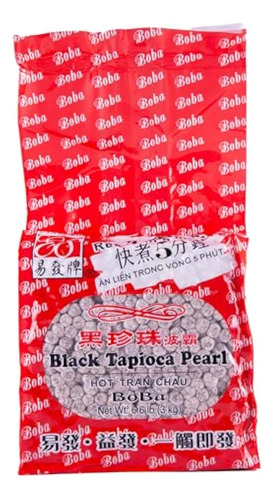 Perlas De Tapioca Te Negro E-fa Brand E8 3 Kg X 6 Paquetes