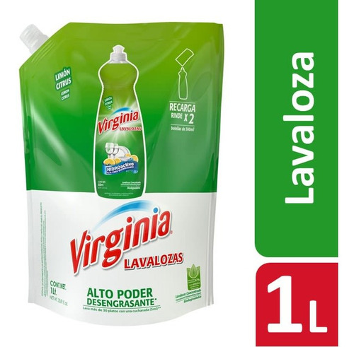 Lavalozas Virginia Limon Citrus 1 Lt (1 Unidad)-super