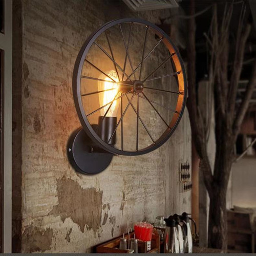 Rueda Decorativa De Pared, Estilo Retro Industrial, Hierro
