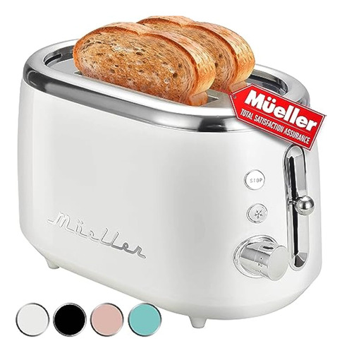 Tostadora Retro Mueller Para 2 Rebanadas Con 7 Unidades Para
