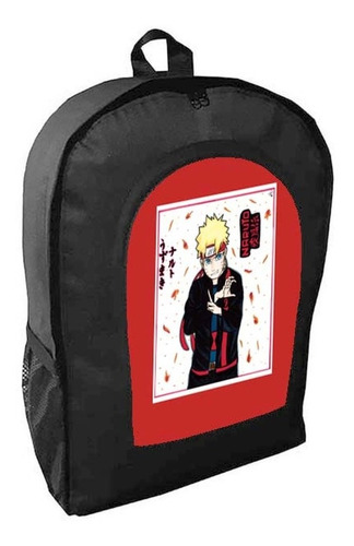 Mochila Negra  Naruto Shippuden Adulto / Escolar N17