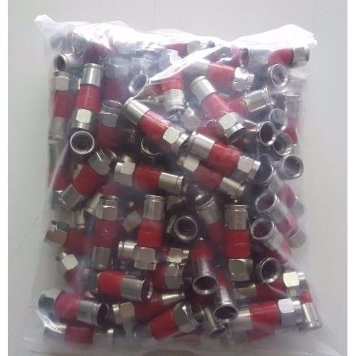 100 Conector Rg59      ( Vermelho ) 