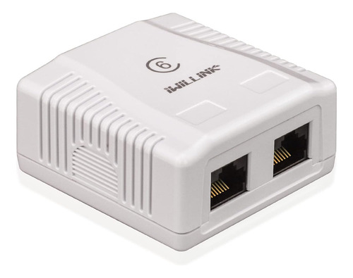 Iwillink Cat6 Ethernet Caja De Montaje En Superficie, 2 P...
