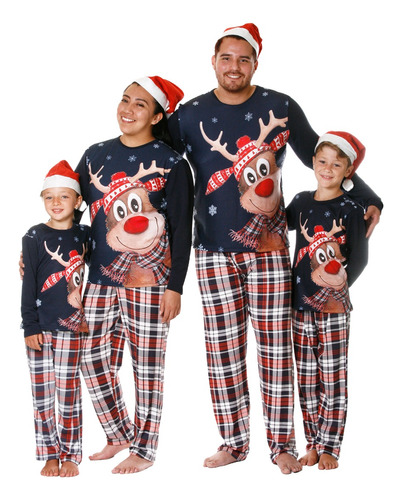 Pijama Navideña Familiar Dama Caballero Niño Y Niña Navidad