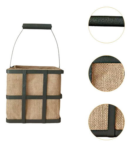 Cesta De Almacenamiento De Yute Con Asa Para Llevar, Cesta.