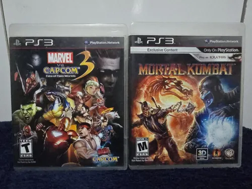 comprar Marvel Vs Capcom + Mortal Kombat 9 Ps3 Mídia Física
