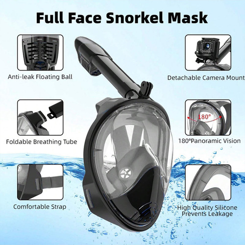Cb Máscara De Buceo/snorkel De Cara Completa Anti-emb Abahub