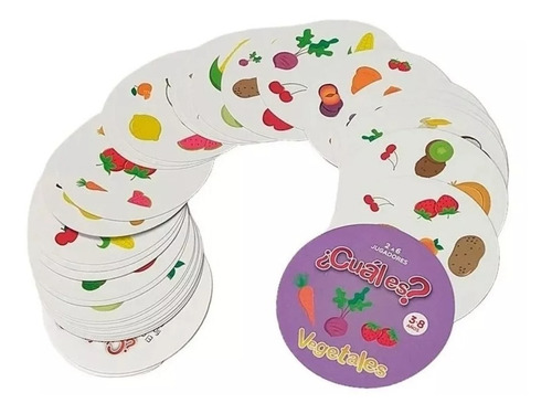 Cuál Es? Juego De Mesa Didactico Infantil Niño Frutas