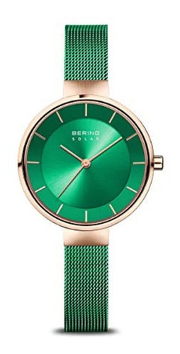 Bering Reloj Analógico De La Colección Solar Para Mujer C