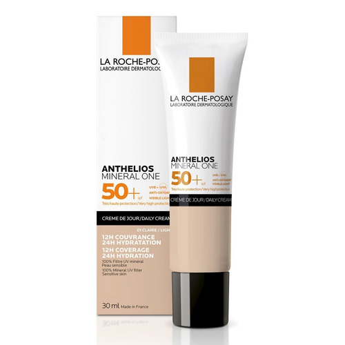 Imagen 3 de 3 de Protector solar La Roche-Posay Anthelios Mineral one N. 1 Light para rostro en crema FPS50 x 30 ml