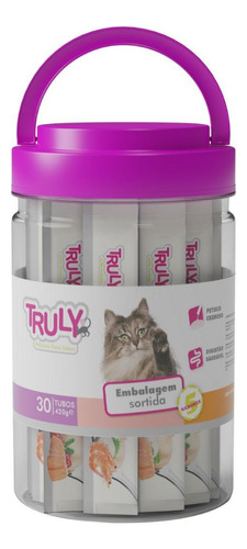 Truly Petisco Cremoso Para Gatos Sabor Variado C/30 Tubos