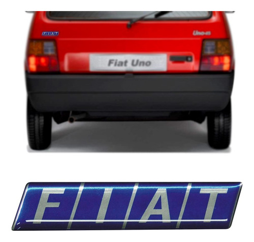 Emblema Fiat Resinado Azul Uno 95 96 97