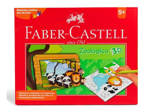 Set 6 Marcadores Lavable Creativo Zoológico 3d Faber Castell