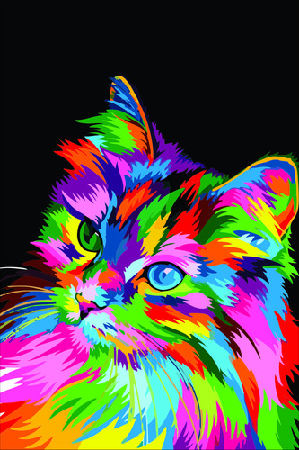 Vinilos Decorativos Art Vectores Animales 120x80cm