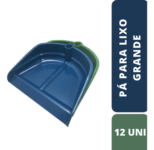 Pá Para Lixo Grande Com 12 Unidades - Com Cabo Decorado