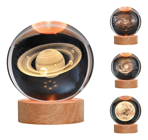 Lámparas De Atmósfera De Proyecci De Bolas De Cristal Led 3d