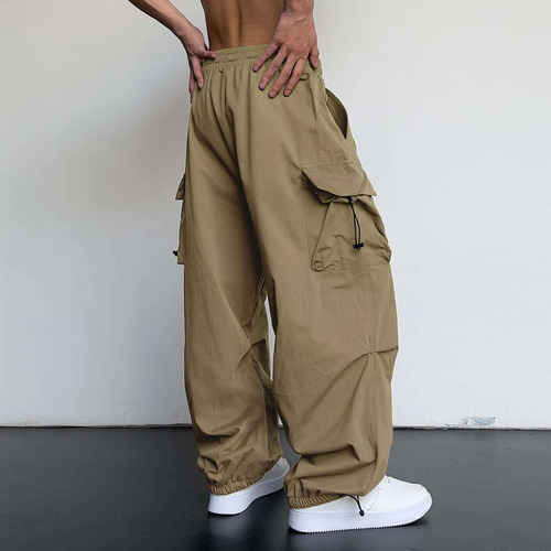 Pantalones Para Hombre Con Cintura Elástica Con Cordón Y Bol