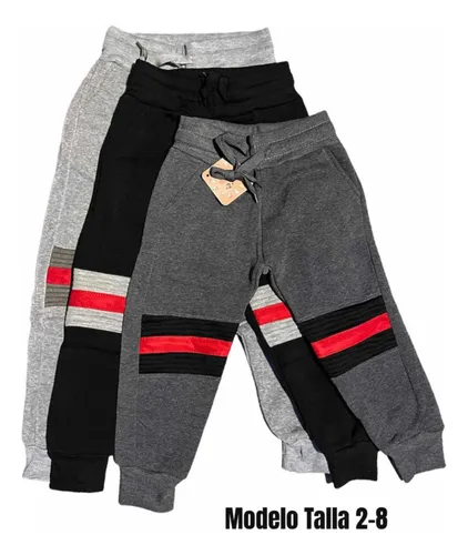 Pack 3 Buzo Pantal n Ni o Con Polar Jogger Oto o invierno 13.990