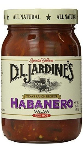 D. L. Habanero Salsa De Jardine, Xxx Caliente, De 16 Onzas.