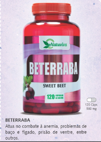Beterraba (sweet Beet) Suplemento Em 120caps 500mg