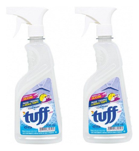 Kit 2 Tuff Facilitador Para Passar Roupas Com Silicone 500ml