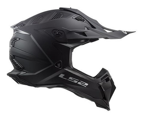 Imagen 2 de 5 de Casco Cross Ls2 Subverter Negro Mate Mx470 Rider One
