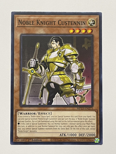 Yugioh Comun Noble Knight Custennin
