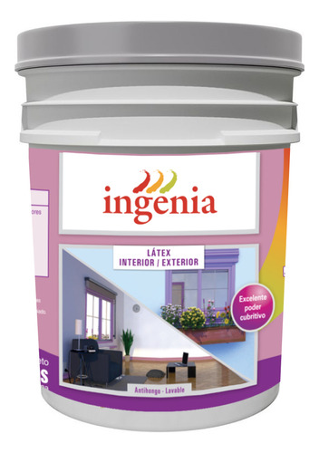 Pintura Latex Ingenia 20 L Interior Exterior