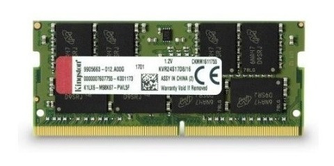 Memória Kingston Ddr4 16gb 2400mhz Notebook Kvr24s17d8/16