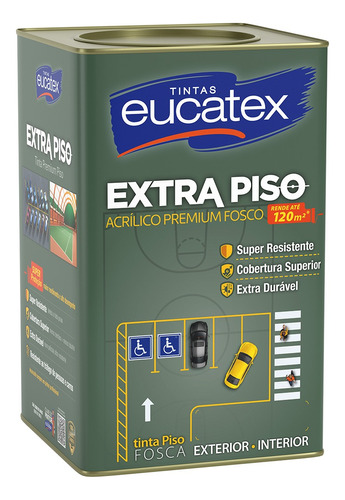 Eucatex Tinta Piso Extra Piso Acrílico 18 L - Cores Cor Verde