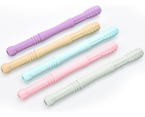 Tubos De Dentición Huecos, 5 Piezas, Para Mordedores De Sili