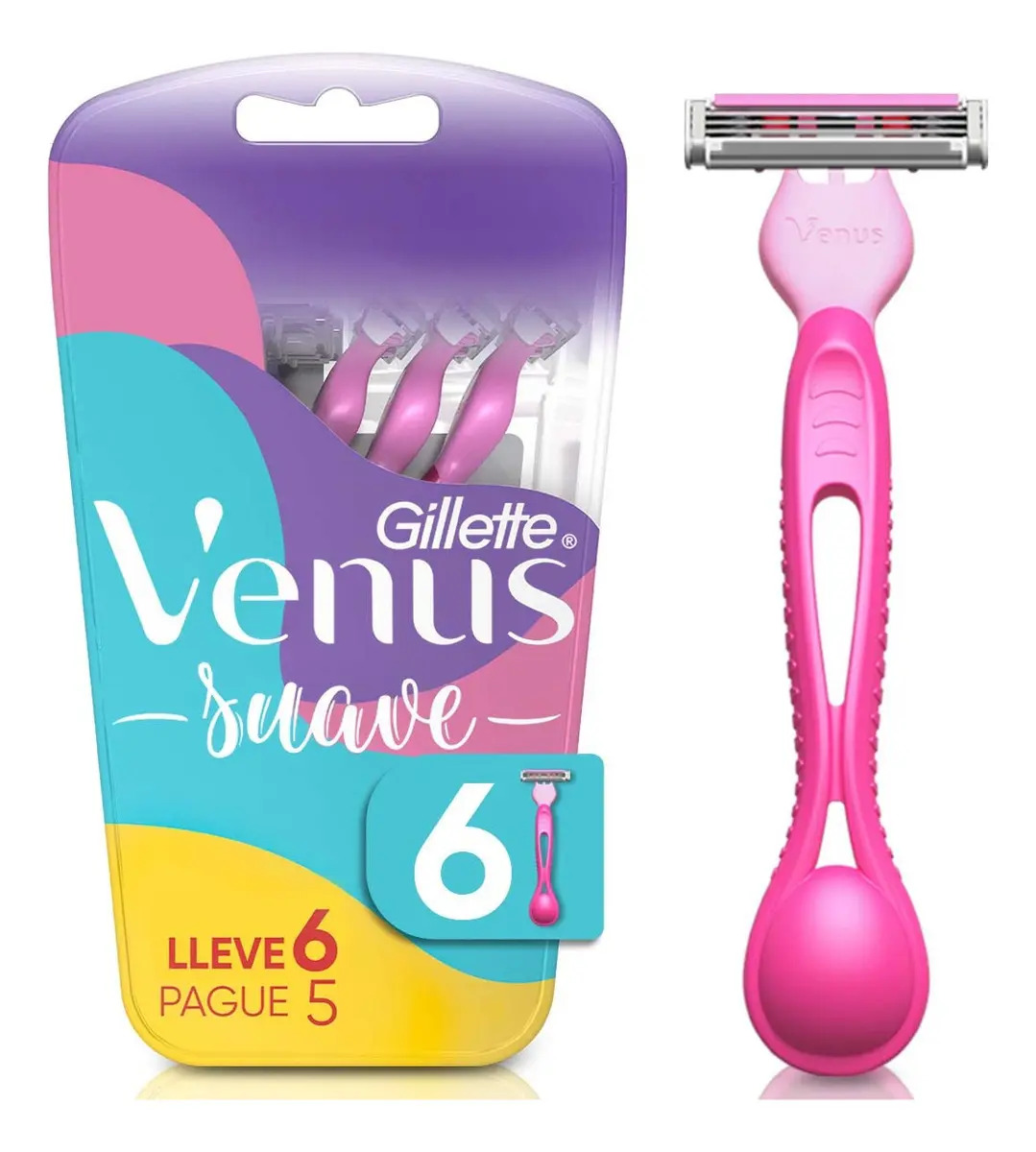 Máquina para afeitar Gillette Venus Suave descartable 6 u