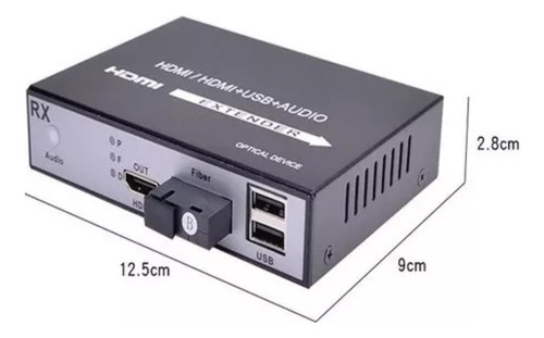 Extender Hdmi Via Fibra Óptica 20km Com Kvm Usb