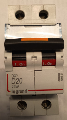 Interruptor Automatico 2p 20a Curva D 25ka Ref 409821 Legran