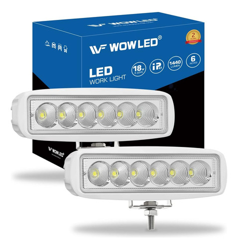 Paquete De 2 Luces Led Marinas Impermeables, 6 Pulgadas, Luz