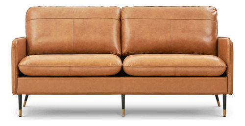 Z-hom Sofa De Cuero De Grano Superior De 79 Pulgadas, Sofa D