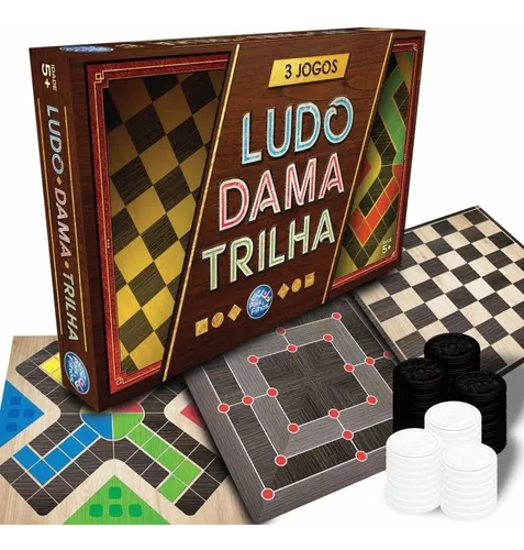 Brinquedo Educativo Jogo de Damas e Ludo - Junges - Jogo de Dominó