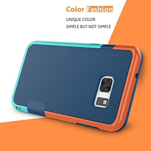 Funda De Silicona Para Galaxy S7 Edge (azul Combinada)