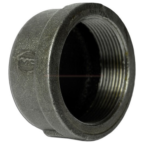 Tapón Capa Roscado Npt 4  Negro Cédula 40 O 150 Lbs