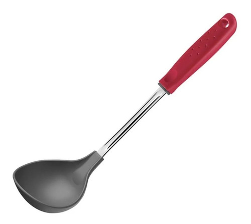 Cucharon Utilita De Nylon Utensilio Cocina Tramontina Color Rojo