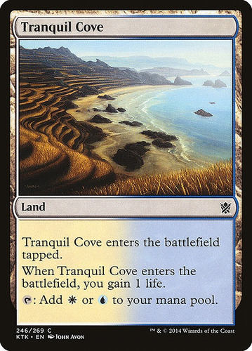 Carta Mtg Tranquil Cove X 4 Playset Khans Of Tarkir