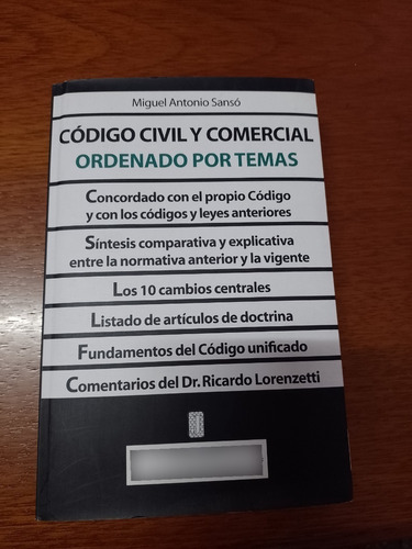 Código Civil Y Comercial De La Nación Ordenado - Sansó
